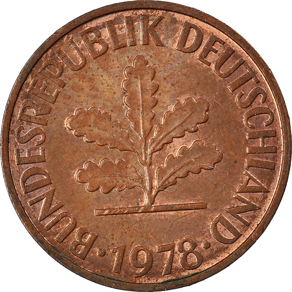 Moeda, ALEMANHA - REPÚBLICA FEDERAL, 2 Pfennig, 1978