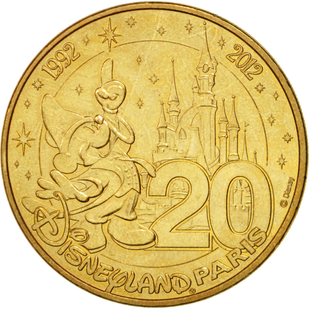 France, Jeton Touristique, 77/ Disneyland - 20 ans, 2013, Monnaie de Paris