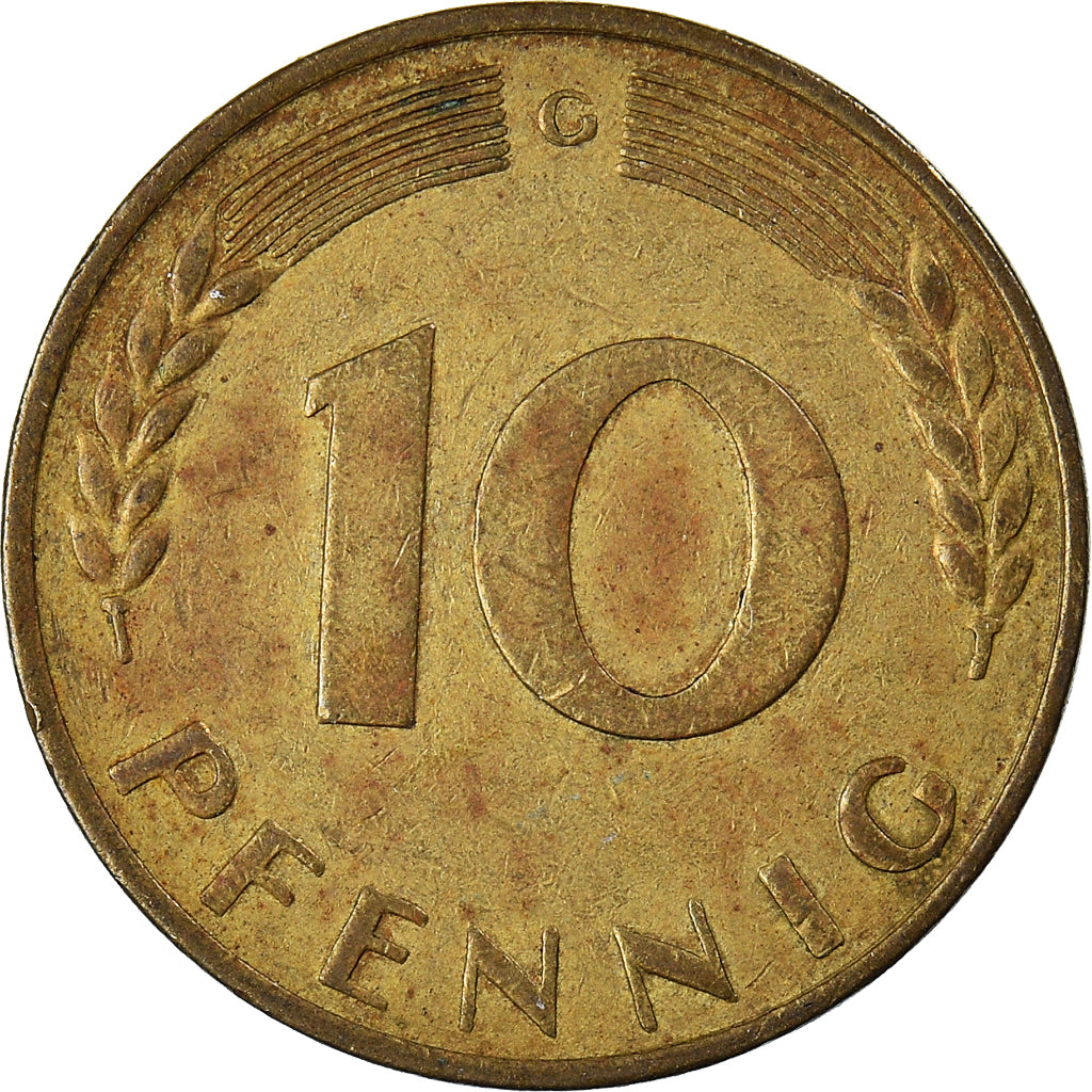 Munten, Federale Duitse Republiek, 10 Pfennig, 1966