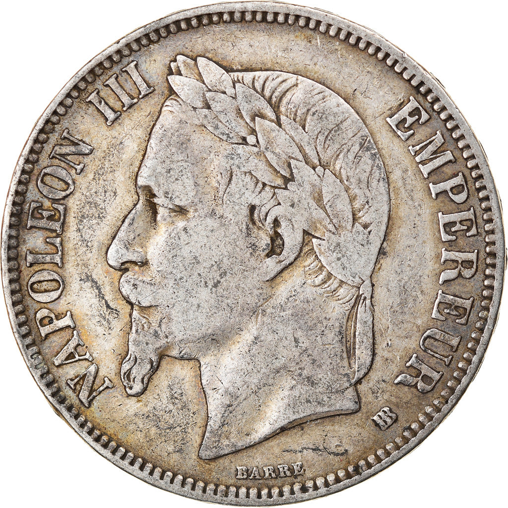 Coin, France, Napoléon III, 5 Francs, 1870, Strasbourg, VF(30-35), Silver