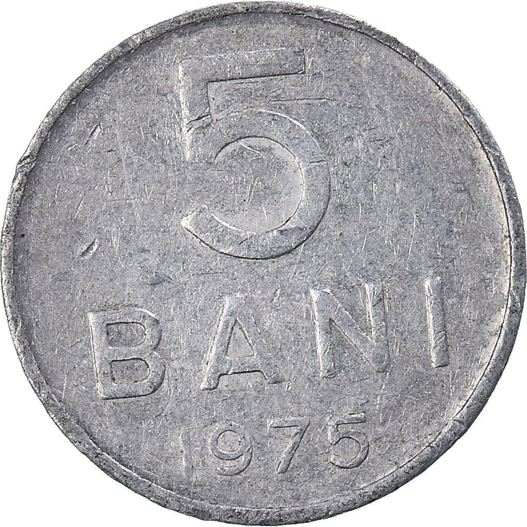 Moneda, Rumanía, 5 Bani, 1975