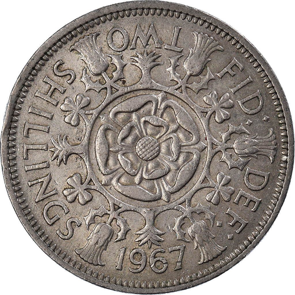 Moneta, Wielka Brytania, Florin, Two Shillings, 1967