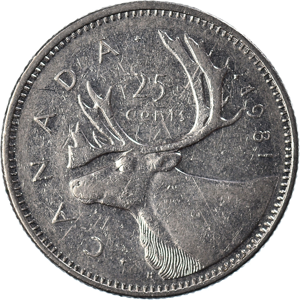 Moneda, Canadá, 25 Cents, 1981