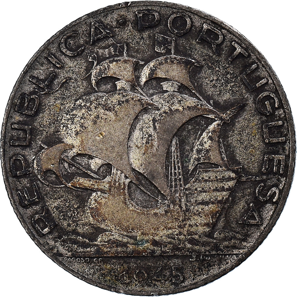 Münze, Portugal, 2-1/2 Escudos, 1945