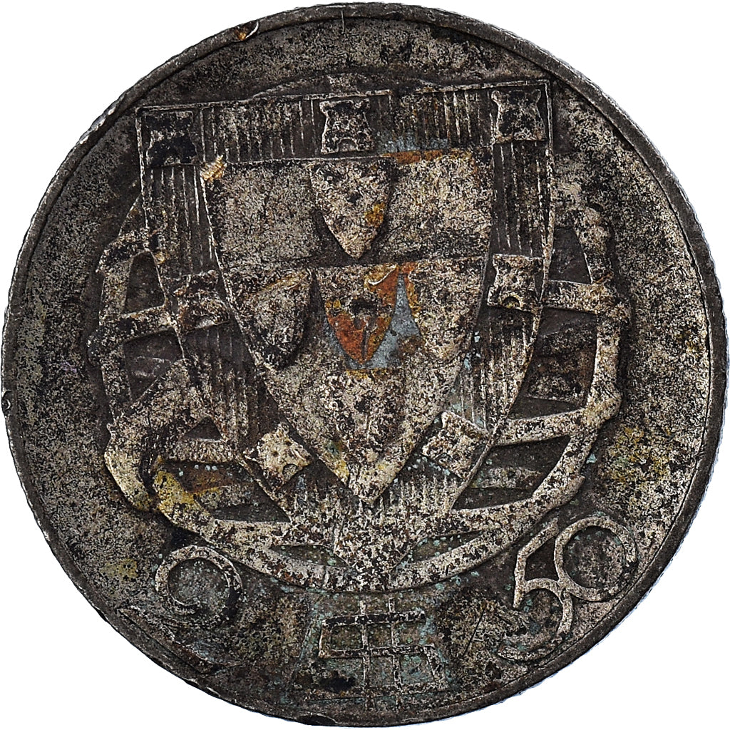 Münze, Portugal, 2-1/2 Escudos, 1945