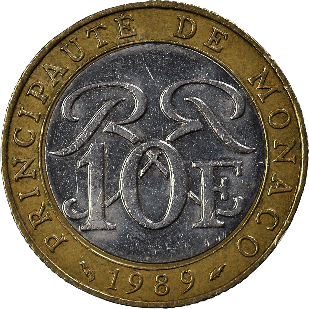 Moneta, Monaco, 10 Francs, 1989