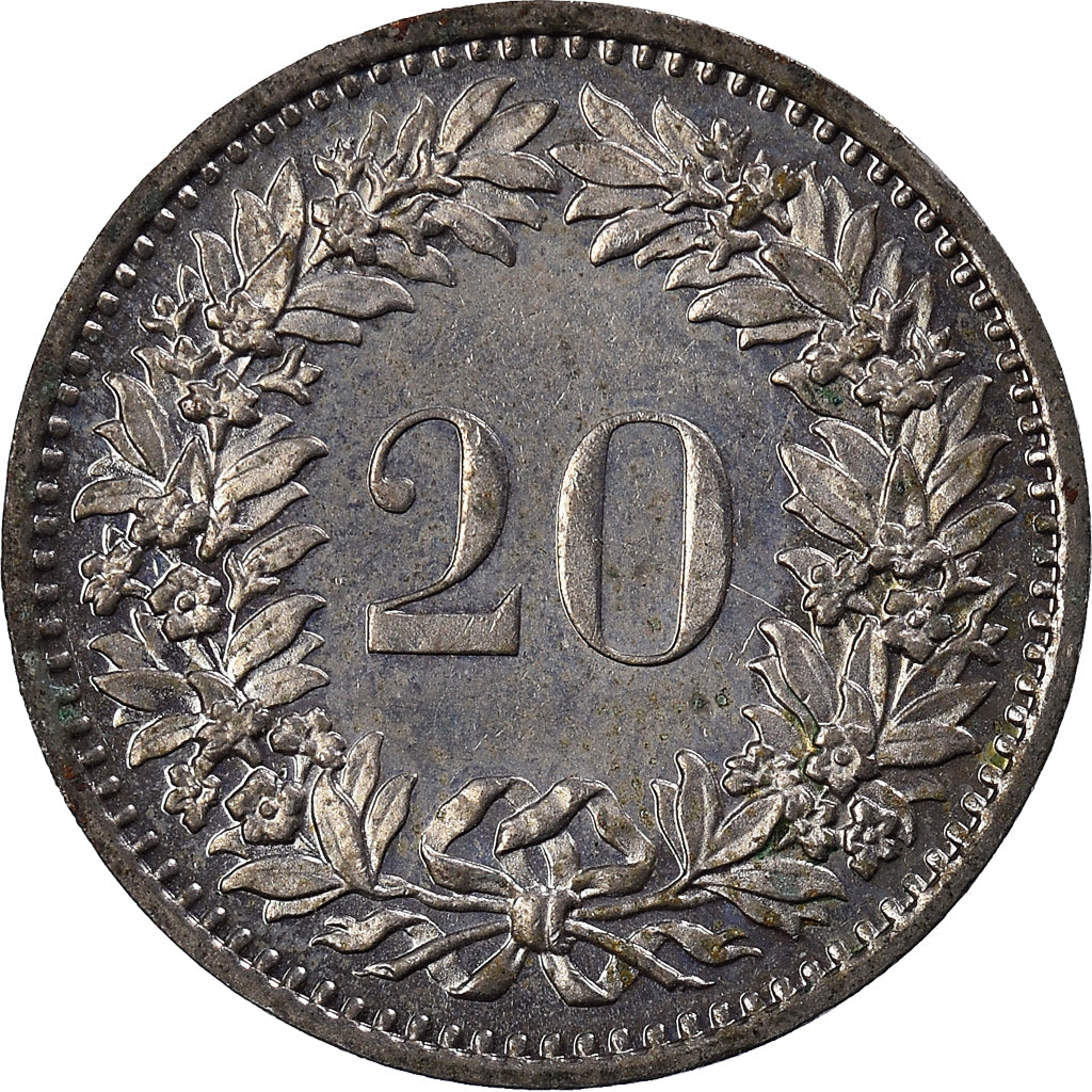 Coin, Switzerland, 20 Rappen, 1980