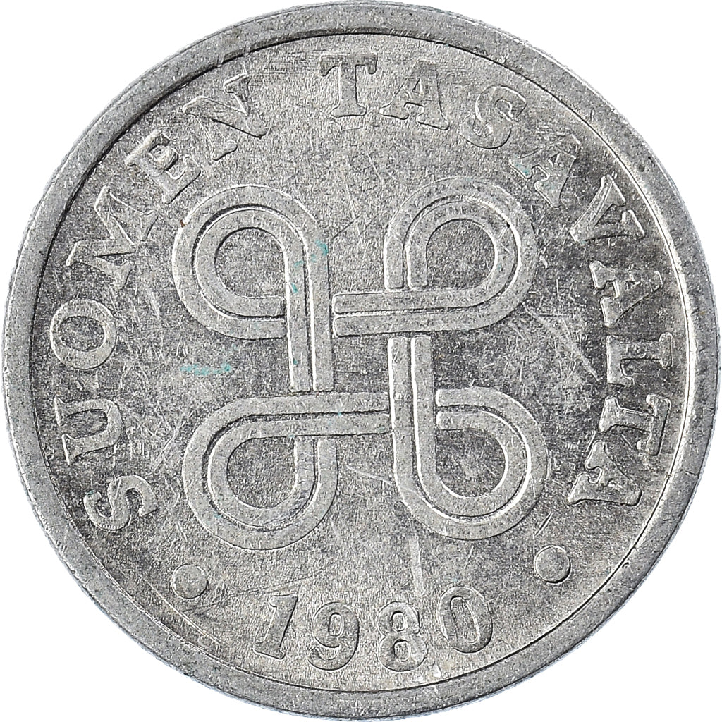 Moeda, Finlândia, 5 Pennia, 1980