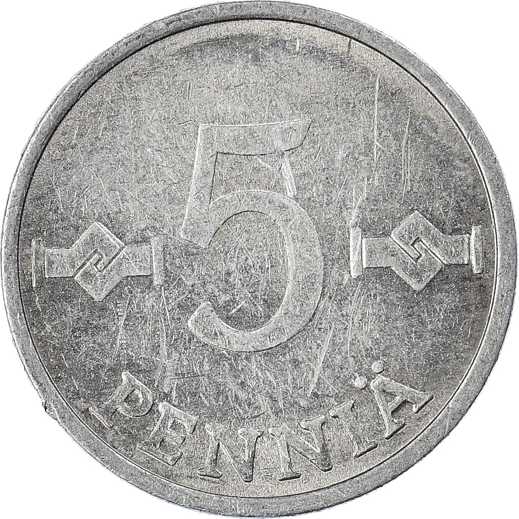 Moeda, Finlândia, 5 Pennia, 1980