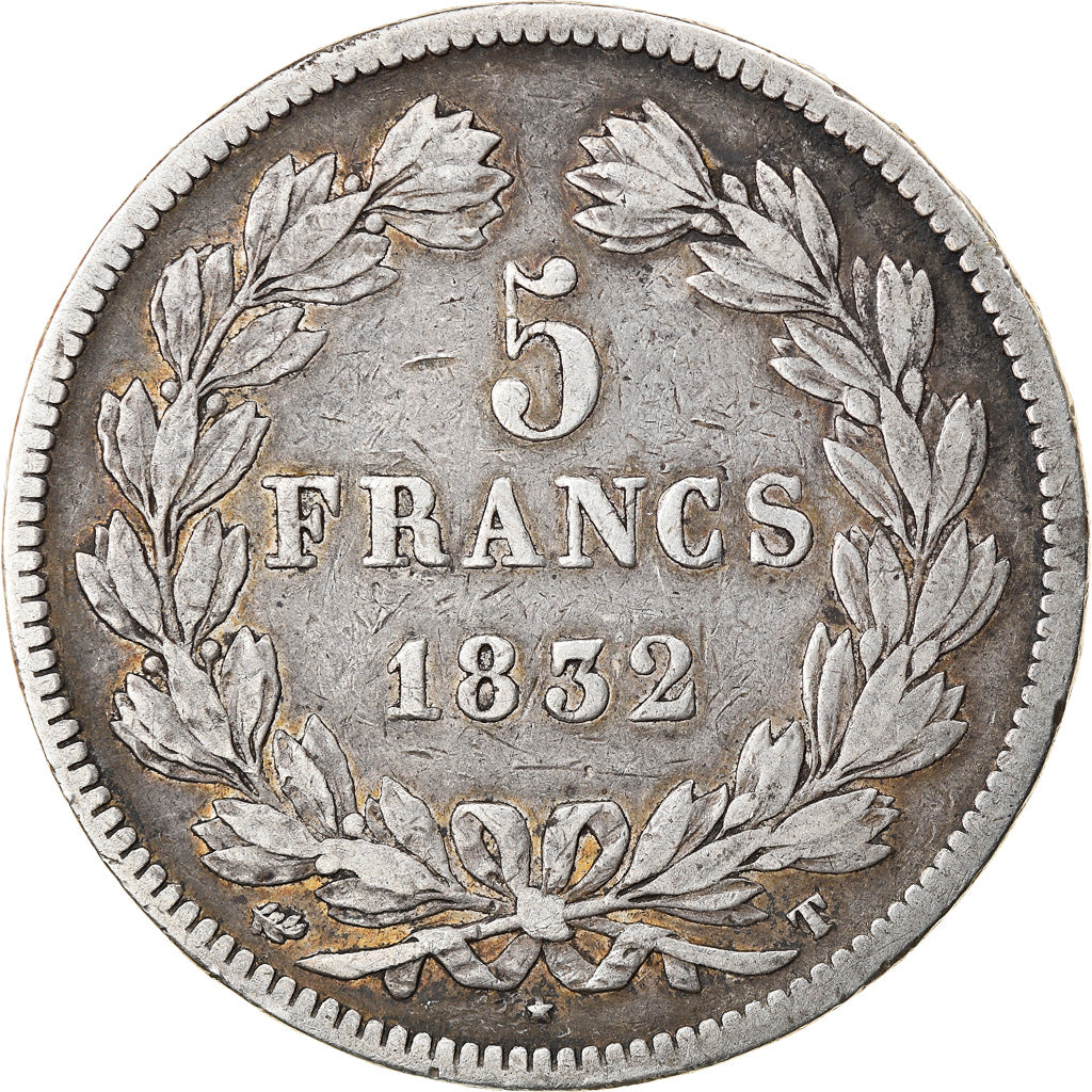 Monnaie, France, Louis-Philippe, 5 Francs, 1832, Nantes, TB, Argent