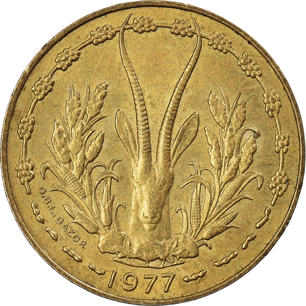 Coin, West African States, 10 Francs, 1977