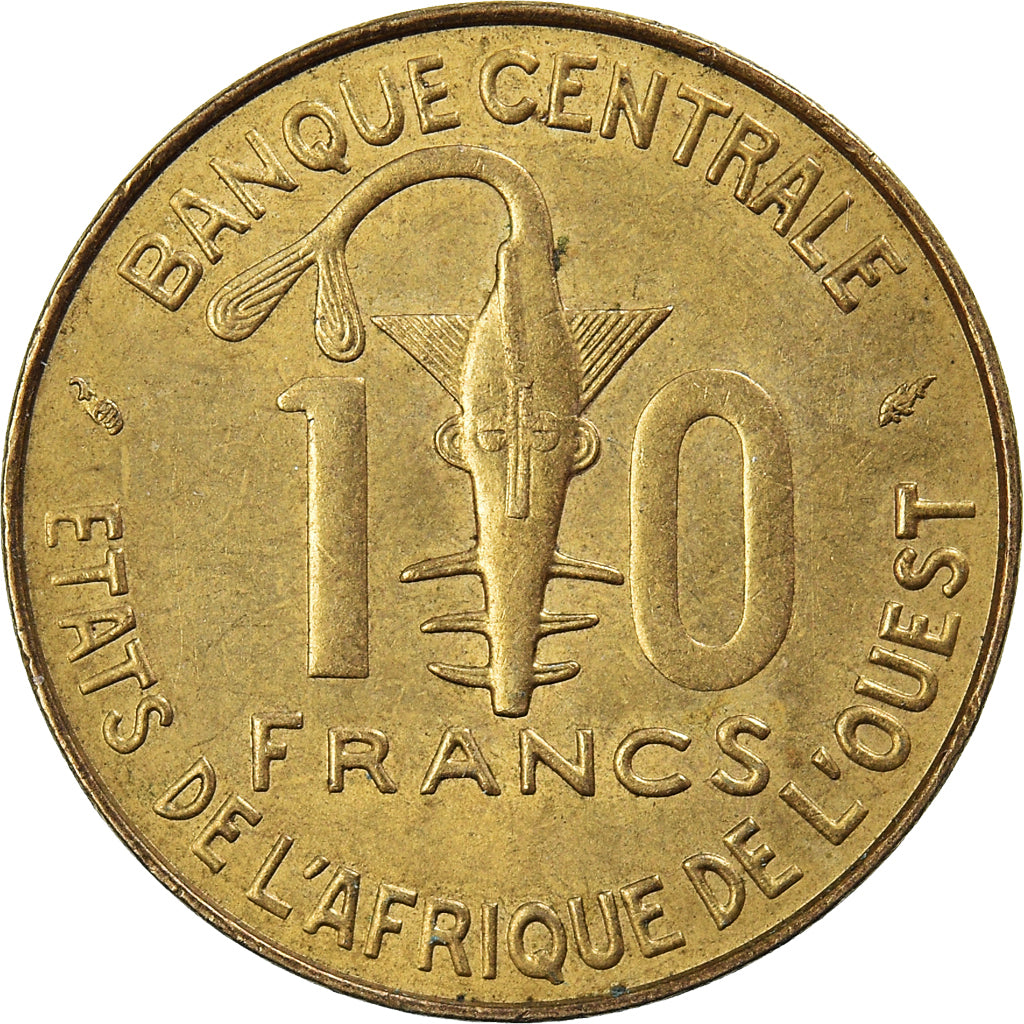 Coin, West African States, 10 Francs, 1977