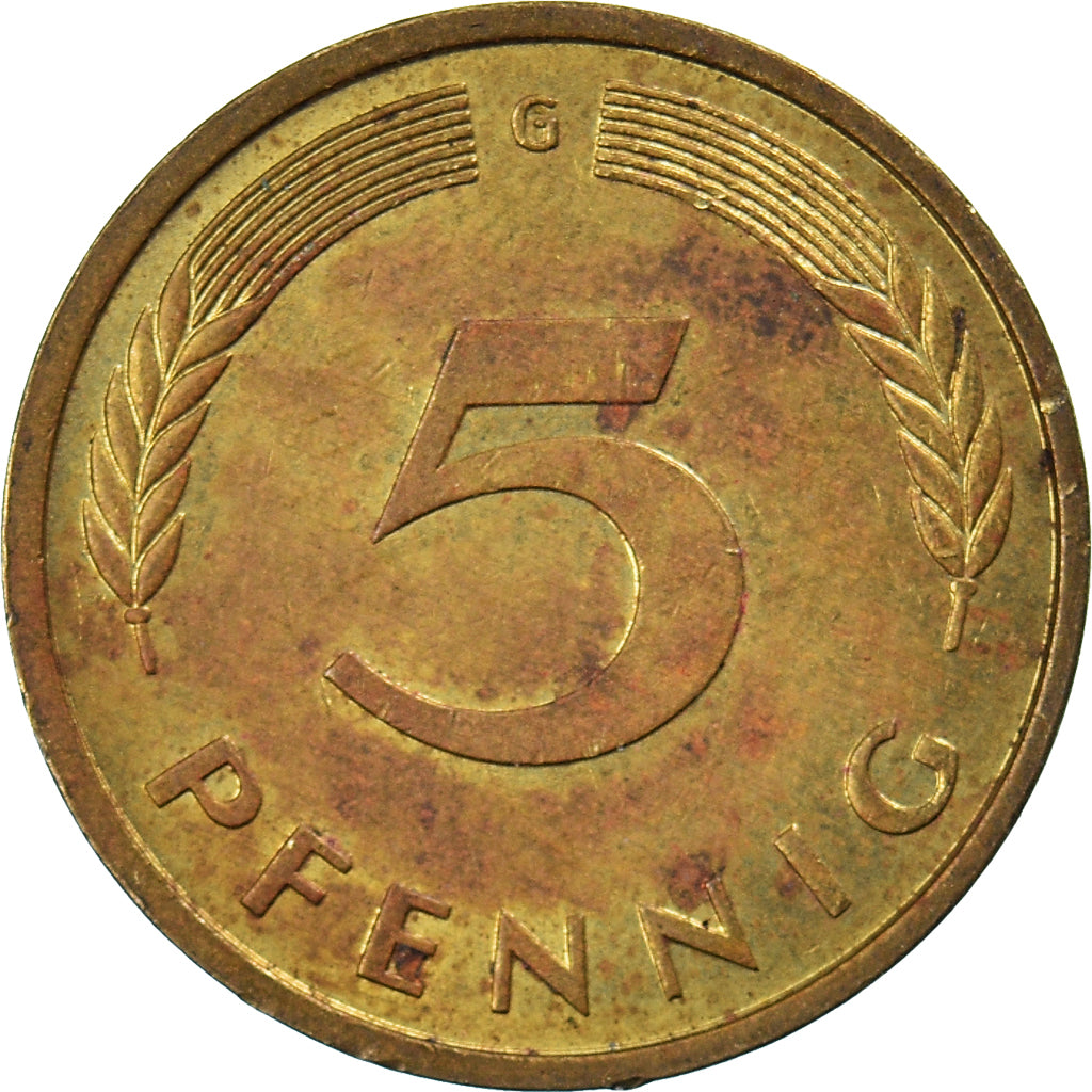 Coin, GERMANY - FEDERAL REPUBLIC, 5 Pfennig, 1975