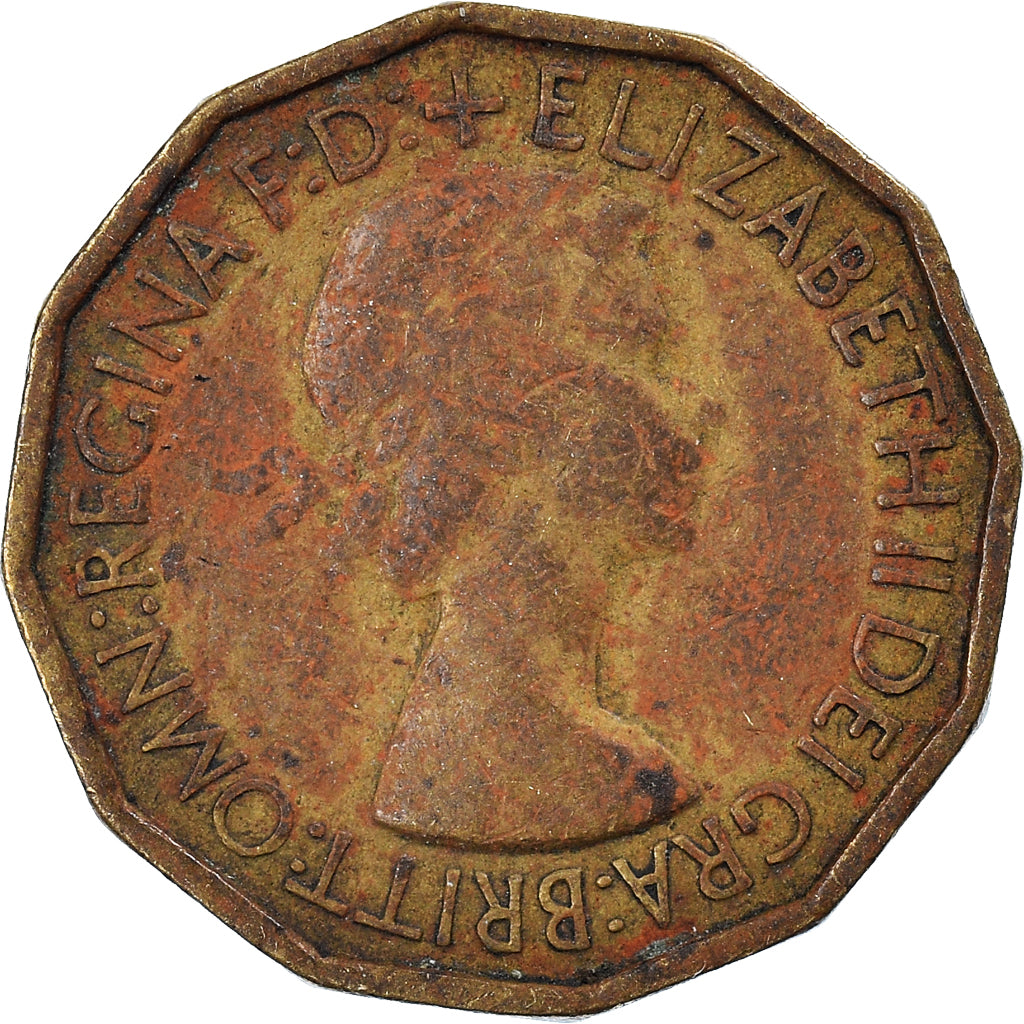 Coin, Great Britain, 3 Pence, 1953