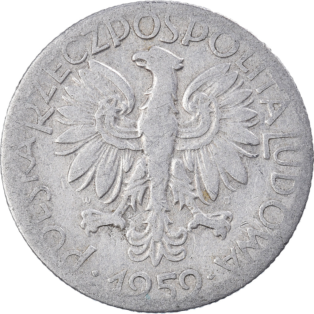 Monnaie, Pologne, 5 Zlotych, 1959