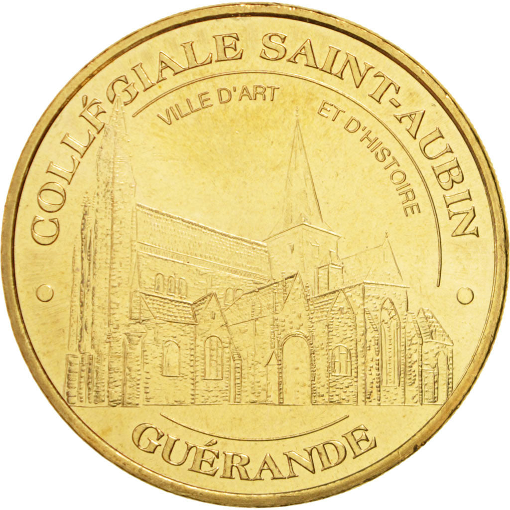 France, Jeton, Jeton Touristique, 44/ Collégiale Saint-Aubin - Guérande, Arts