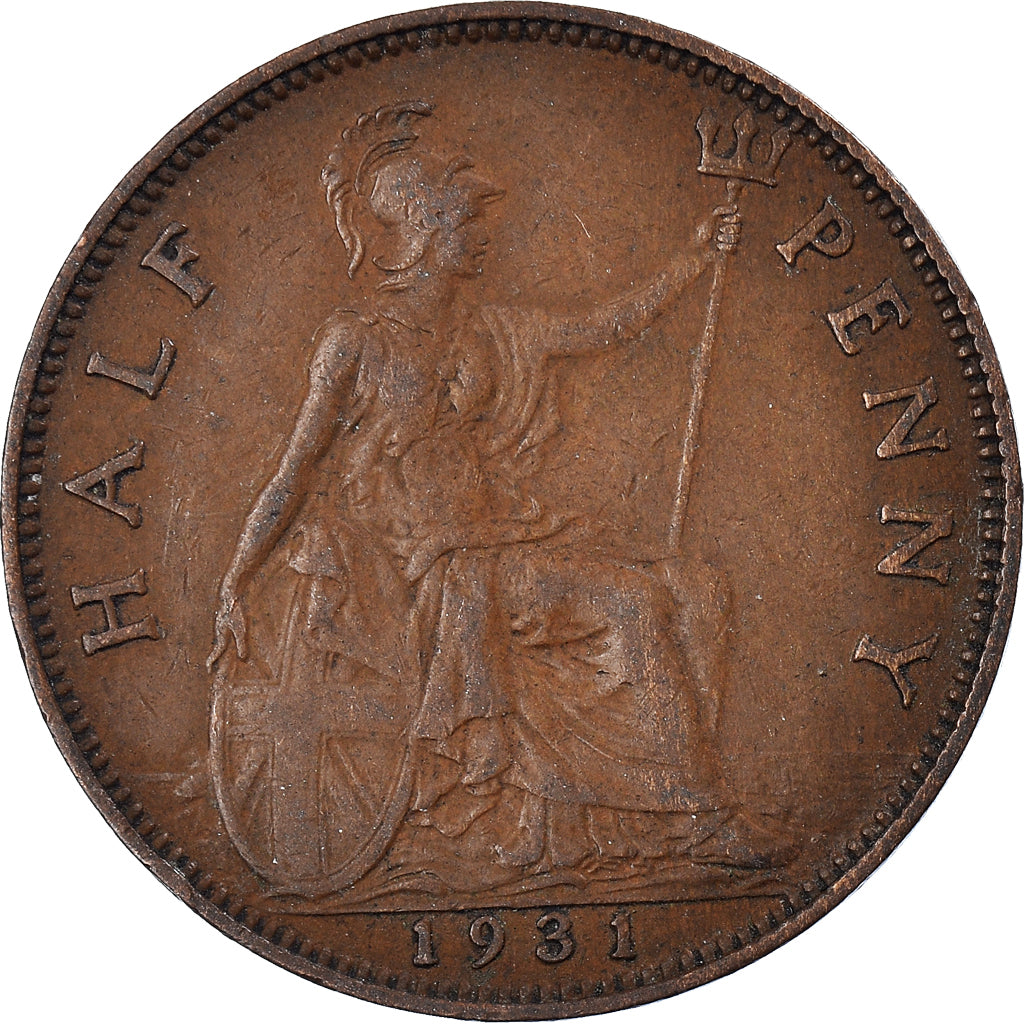 Münze, Großbritannien, 1/2 Penny, 1931