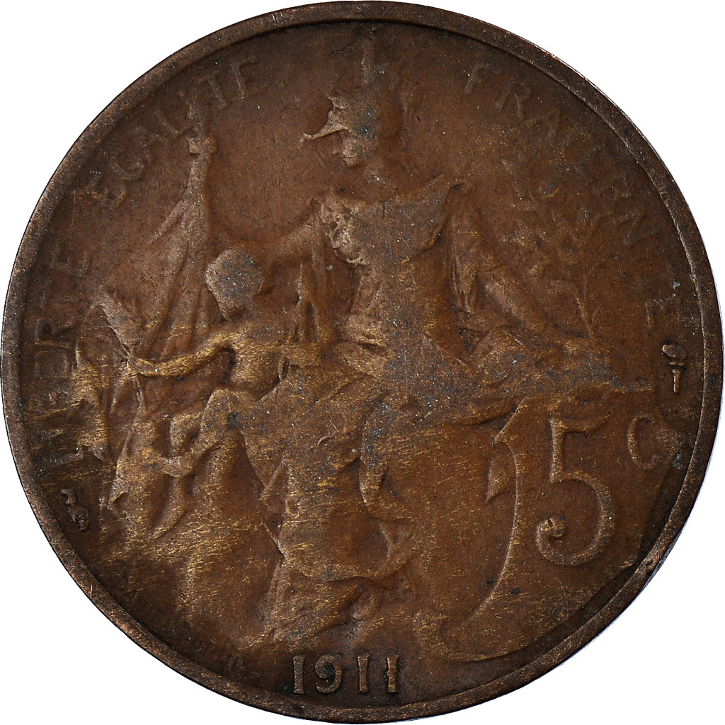 Munten, Frankrijk, 5 Centimes, 1911
