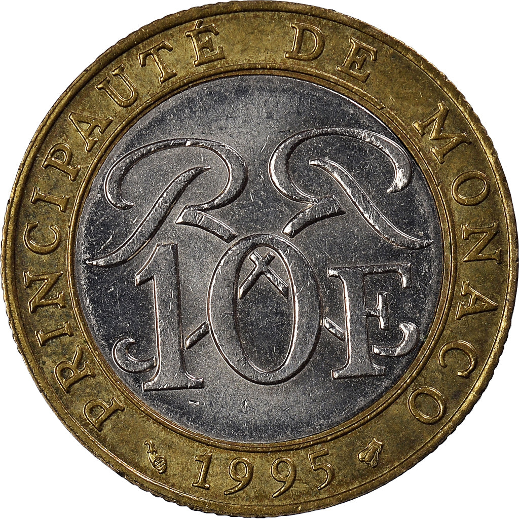 Moeda, Mónaco, 10 Francs, 1995