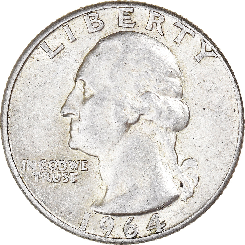 Monnaie, États-Unis, Washington Quarter, Quarter, 1964, U.S. Mint