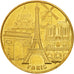 Francia, Token, Touristic token, 75/ Les 5 Monuments, Arts & Culture, 2014, M...