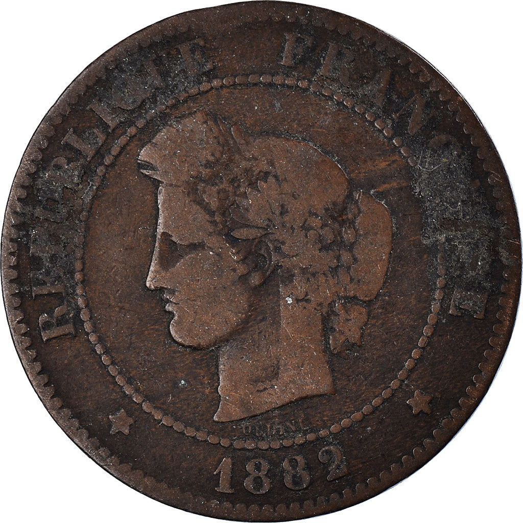 Moeda, França, 5 Centimes, 1882