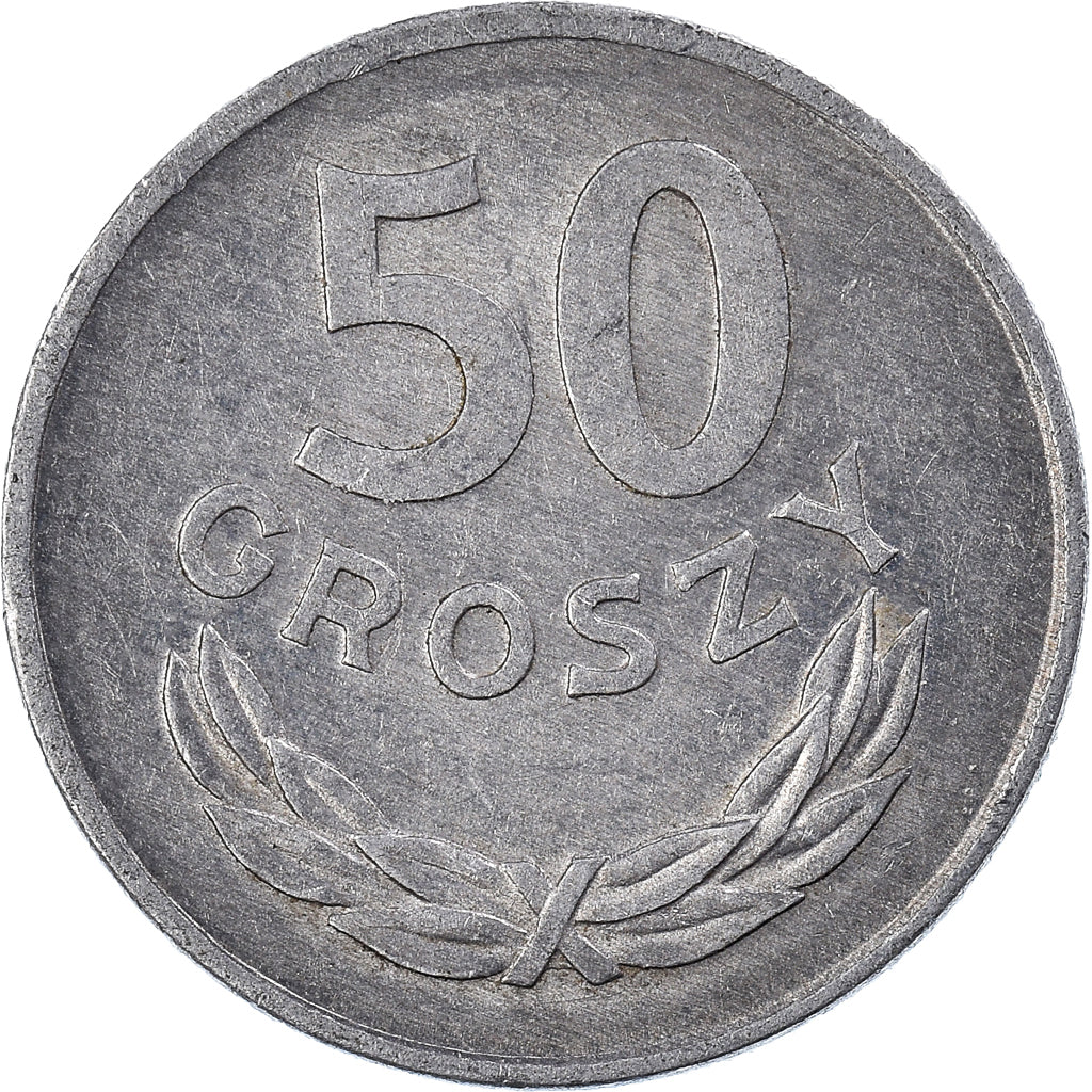 Moneta, Polonia, 50 Groszy, 1971