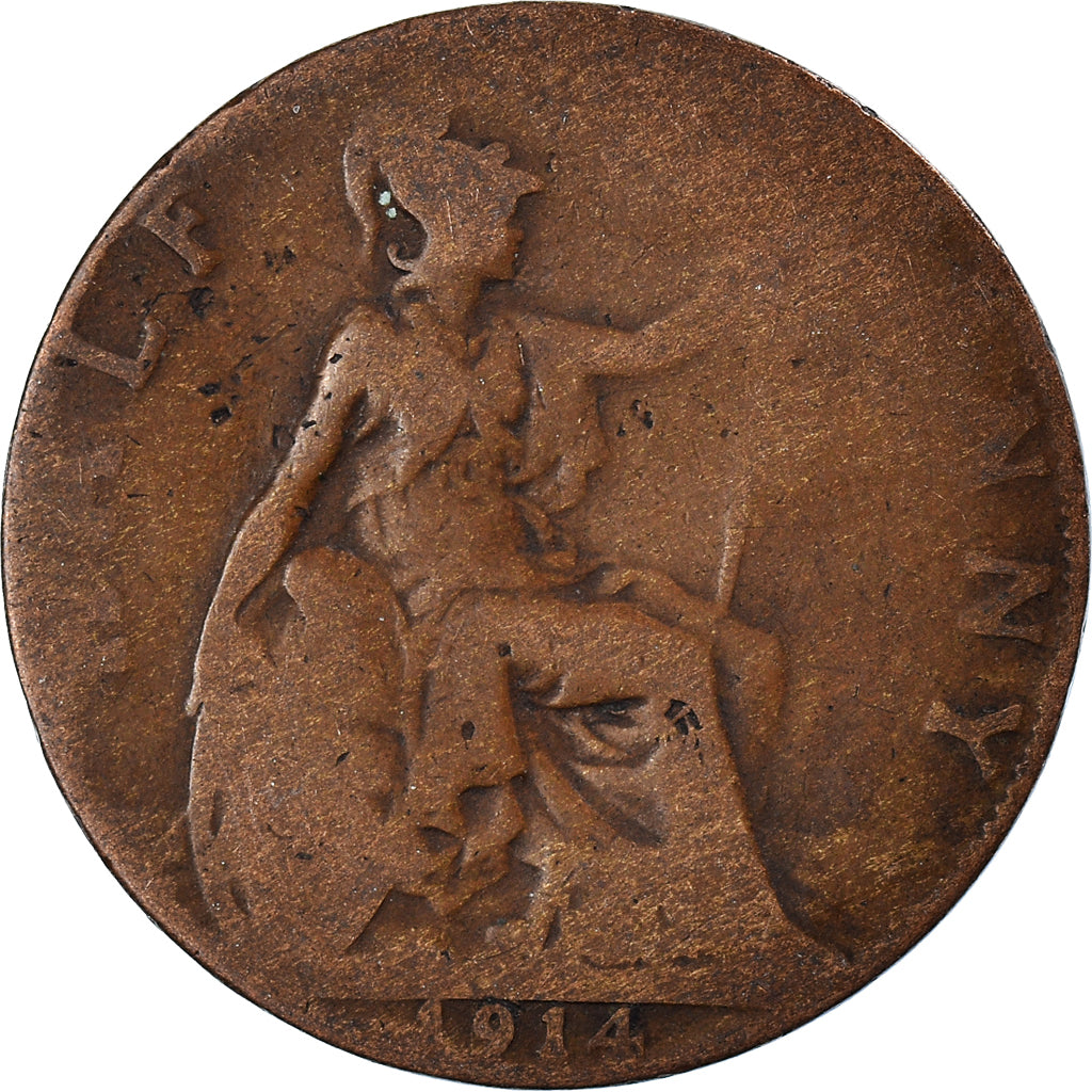Moneda, Gran Bretaña, 1/2 Penny, 1914