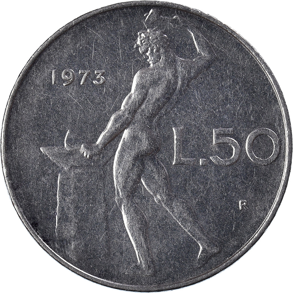 Munten, Italië, 50 Lire, 1973