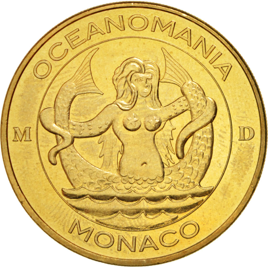 Francia, Token, Jetón turístico, 98/ Océanomania - Monaco, Arts & Culture