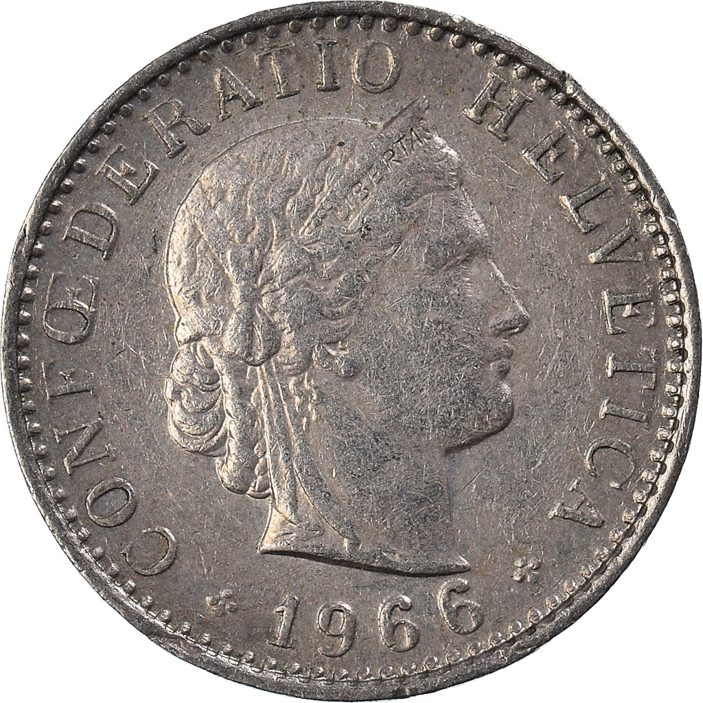 Moneda, Suiza, 20 Rappen, 1966