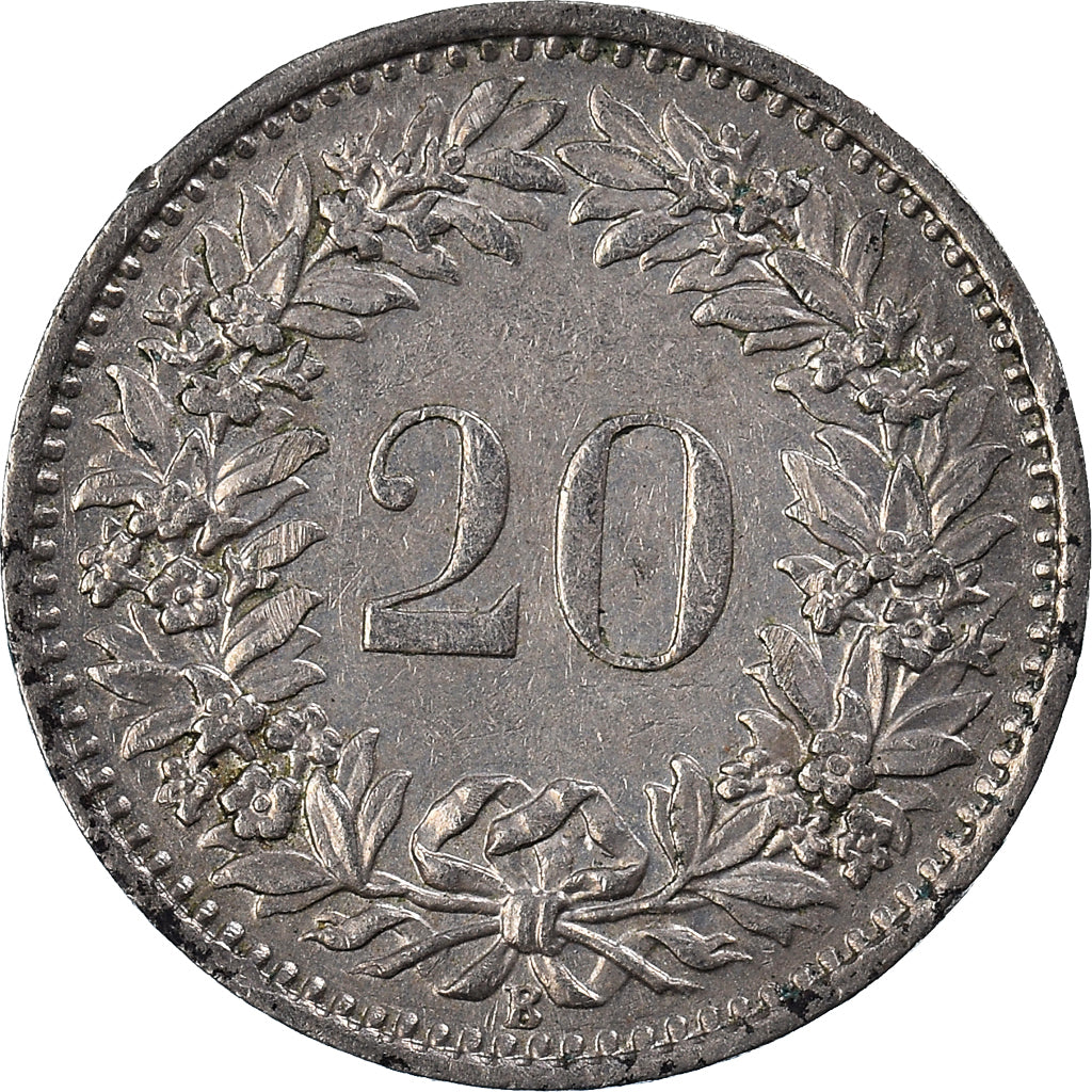 Moneda, Suiza, 20 Rappen, 1966