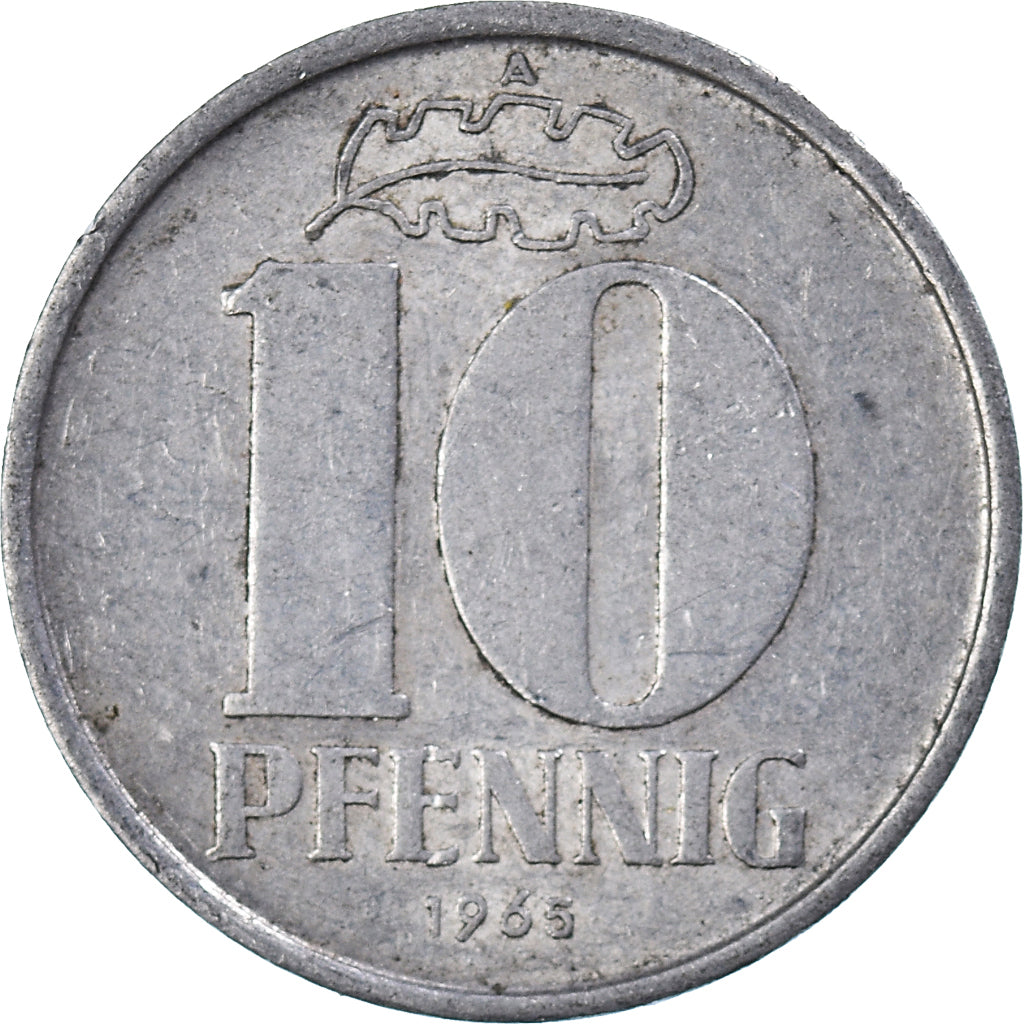 Moeda, ALEMANHA - REPÚBLICA DEMOCRÁTICA, 10 Pfennig, 1963