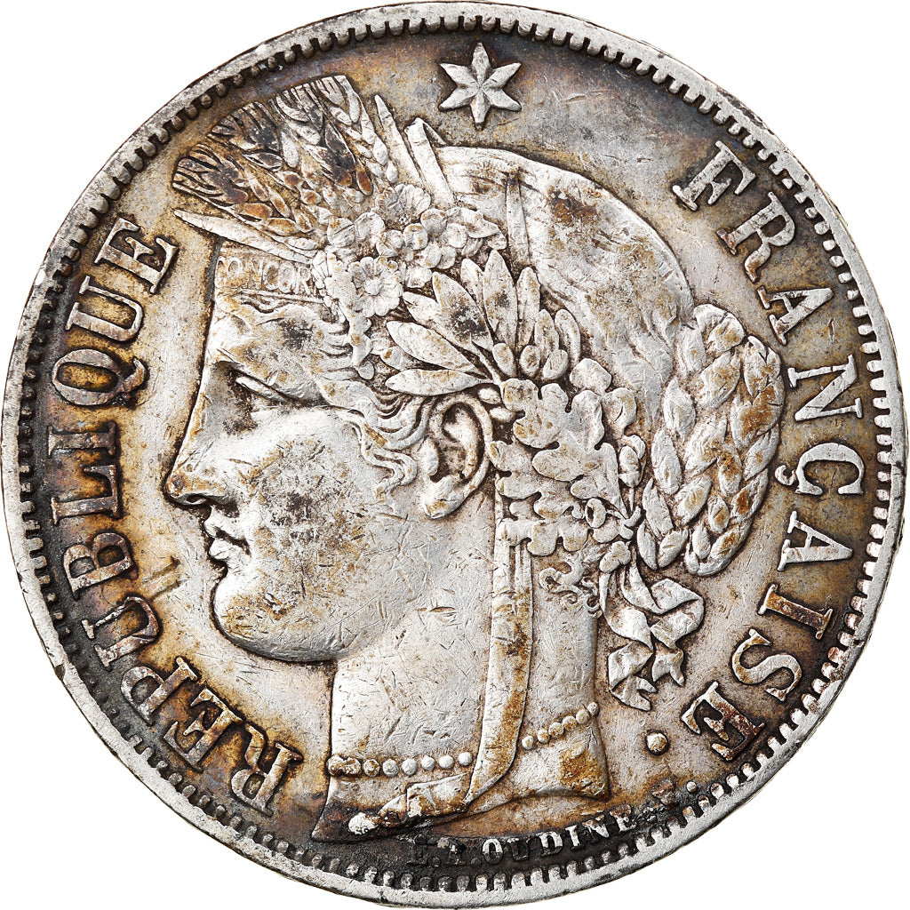 Coin, France, Cérès, 5 Francs, 1870, Paris, VF(30-35), Silver, KM:818.1