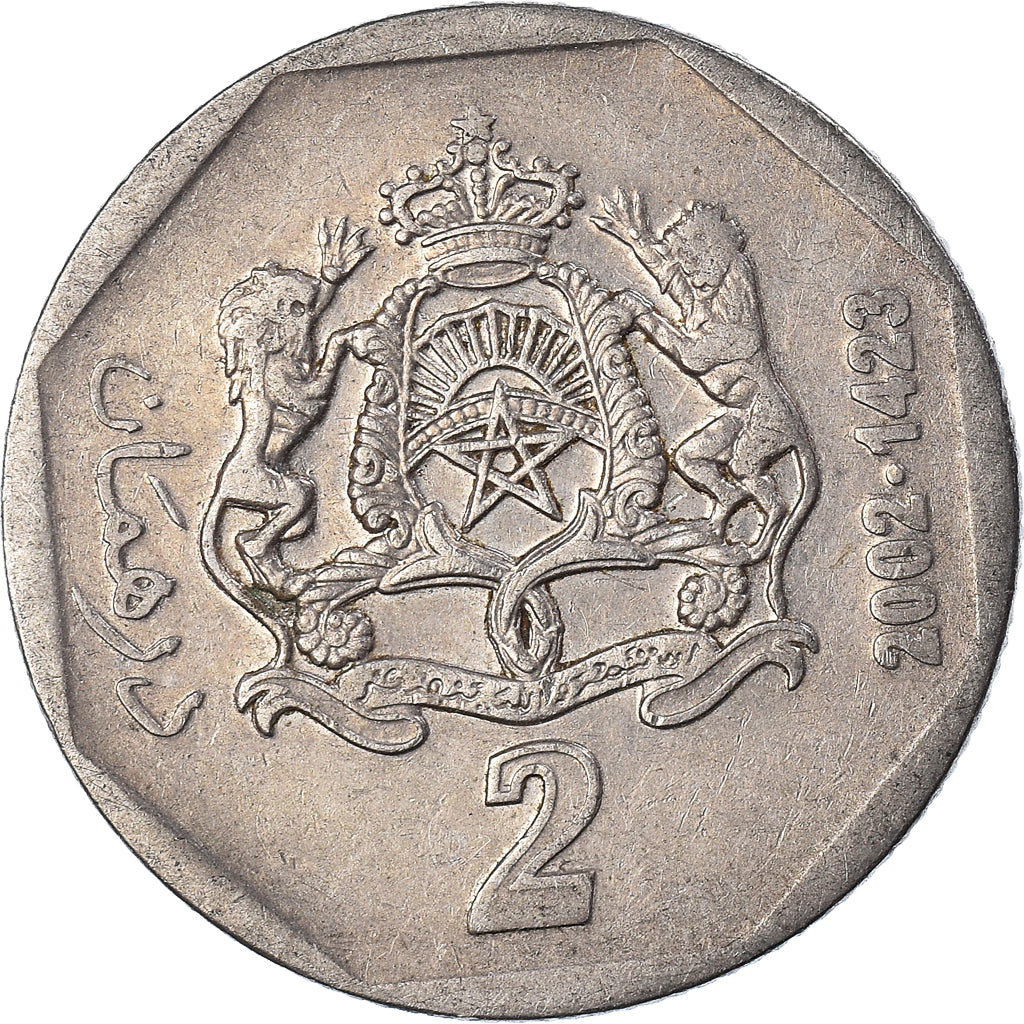 Monnaie, Maroc, 2 Dirhams, 2002