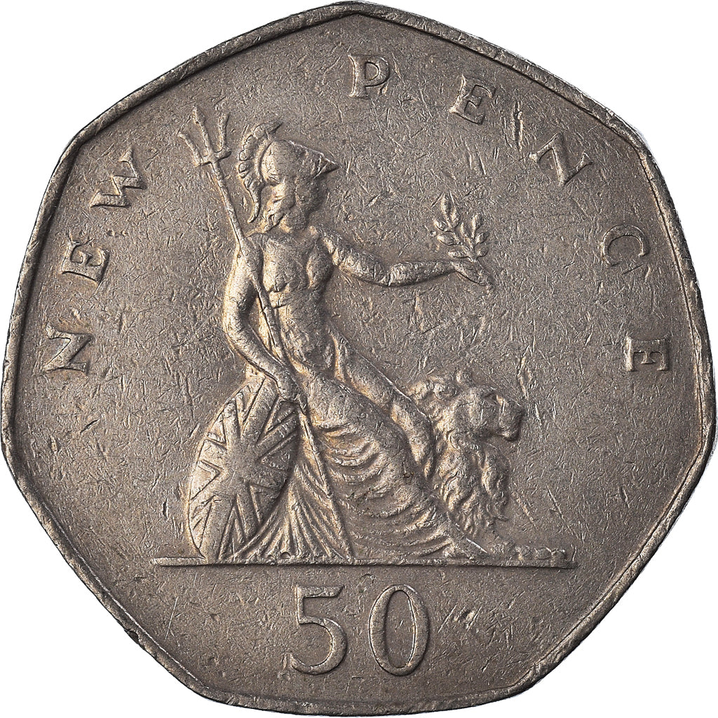 Moneda, Gran Bretaña, 50 New Pence, 1980