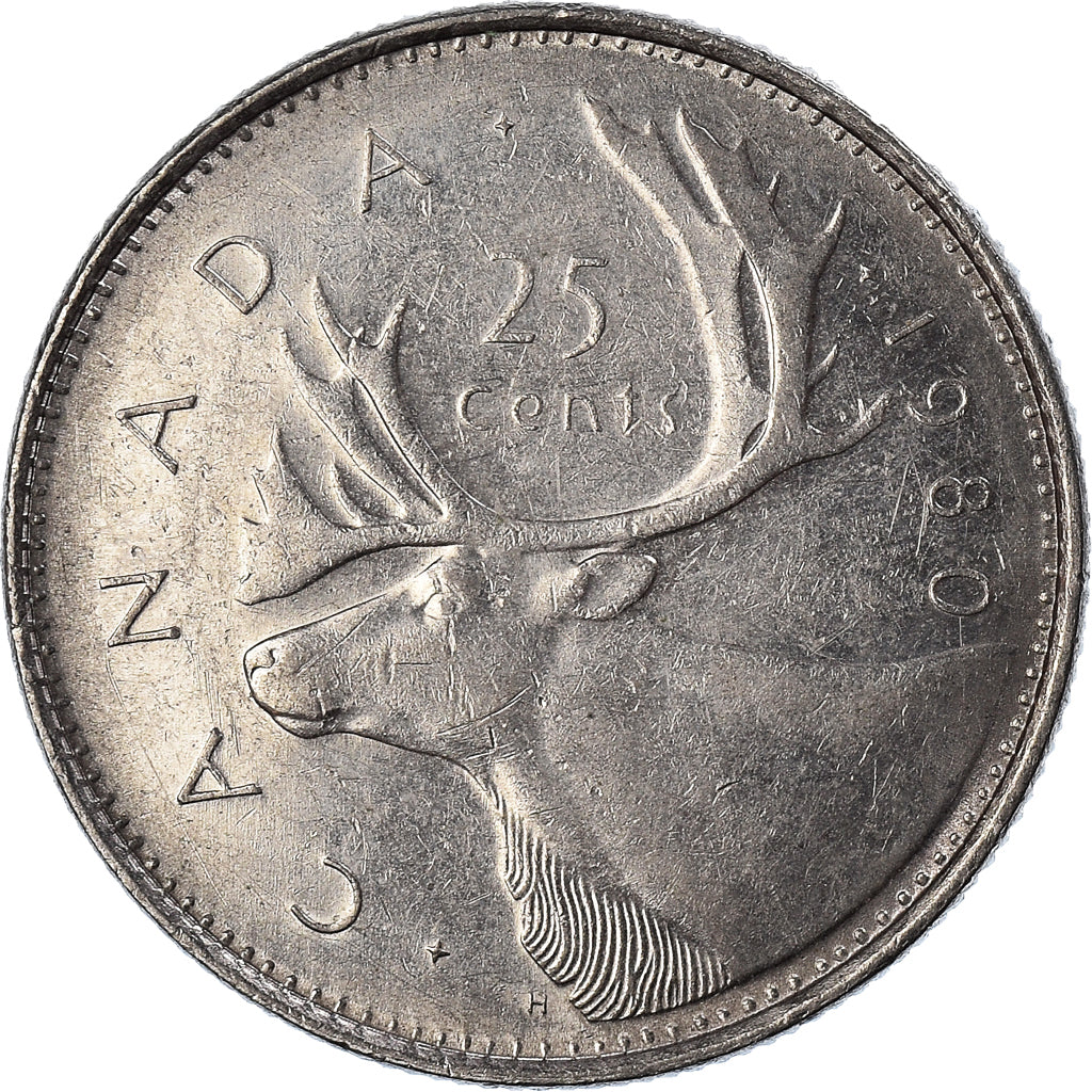 Moneta, Canada, 25 Cents, 1980