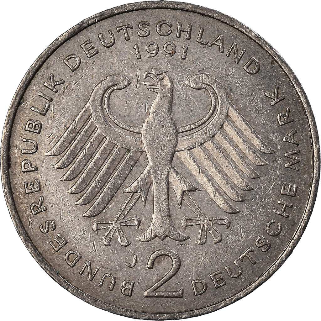Moneda, ALEMANIA - REPÚBLICA FEDERAL, 2 Mark, 1991