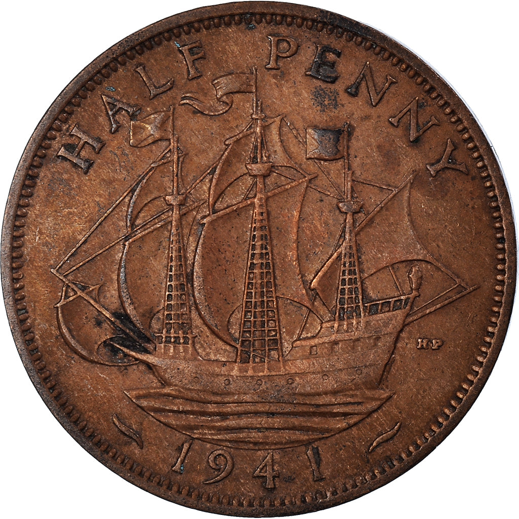 Coin, Great Britain, 1/2 Penny, 1941