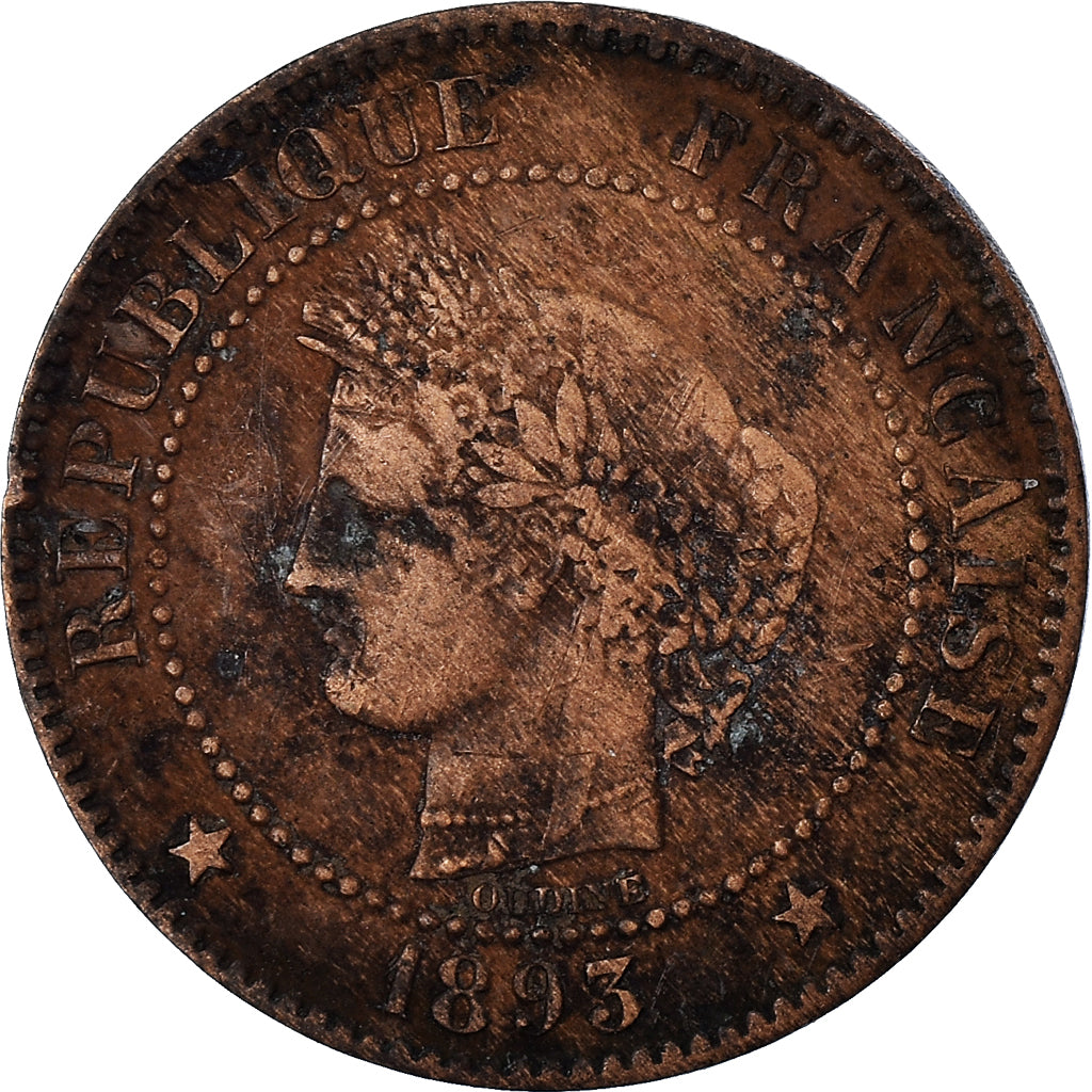 Munten, Frankrijk, 2 Centimes, 1893