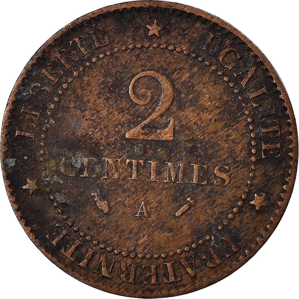 Munten, Frankrijk, 2 Centimes, 1893