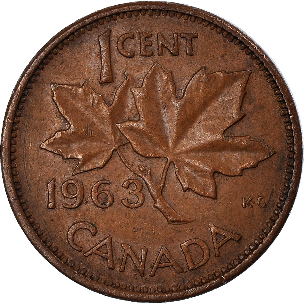 Coin, Canada, Cent, 1963