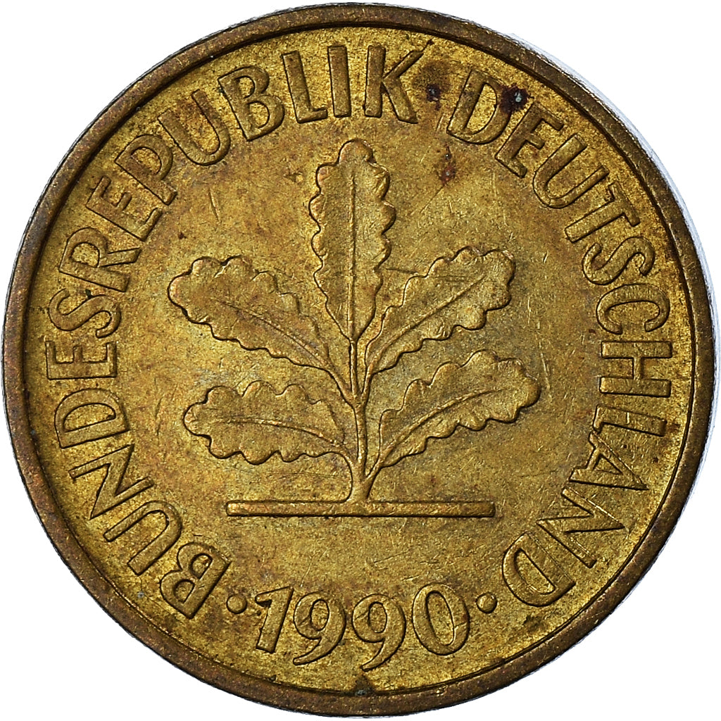 Munten, Federale Duitse Republiek, 5 Pfennig, 1990