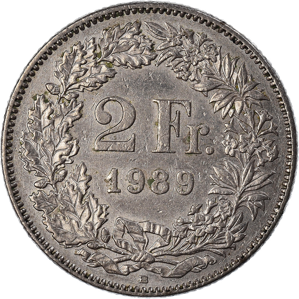 Moneta, Szwajcaria, 2 Francs, 1989