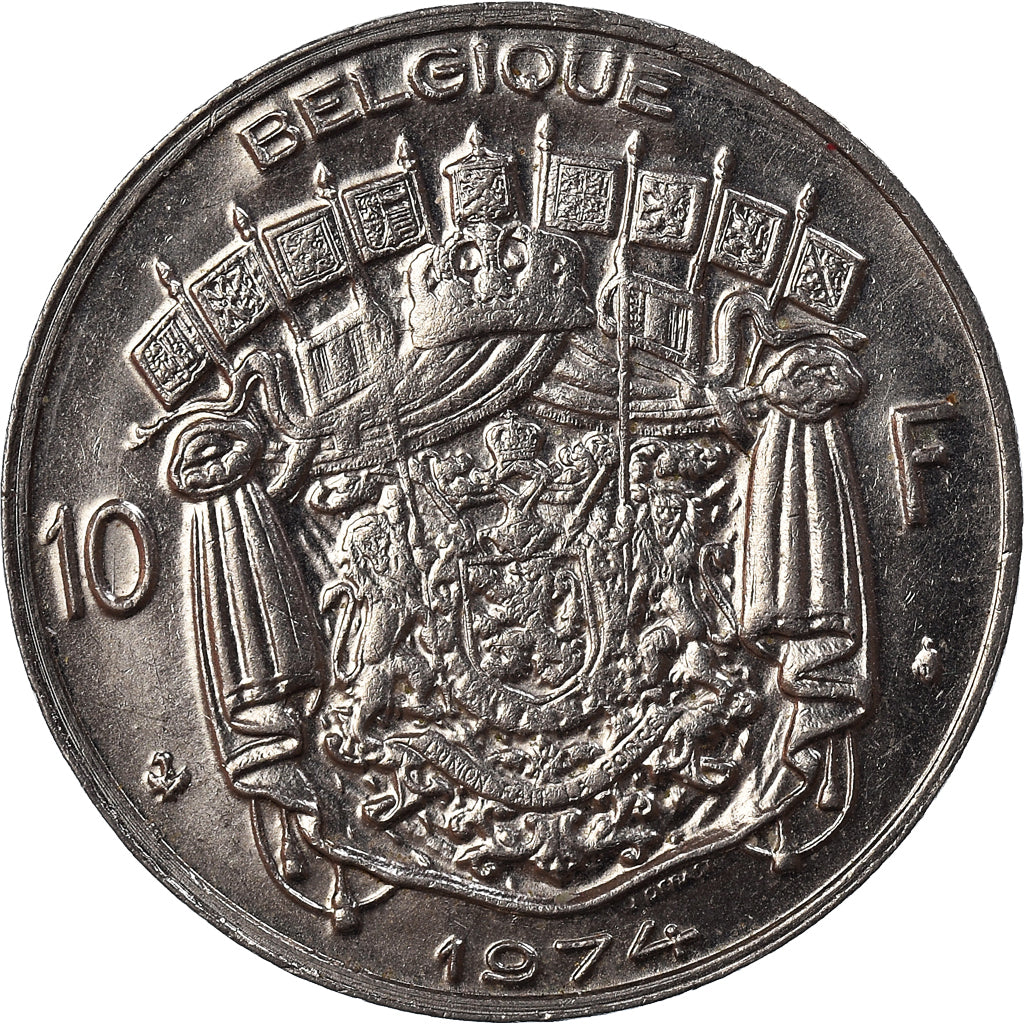 Monnaie, Belgique, 10 Francs, 10 Frank, 1974