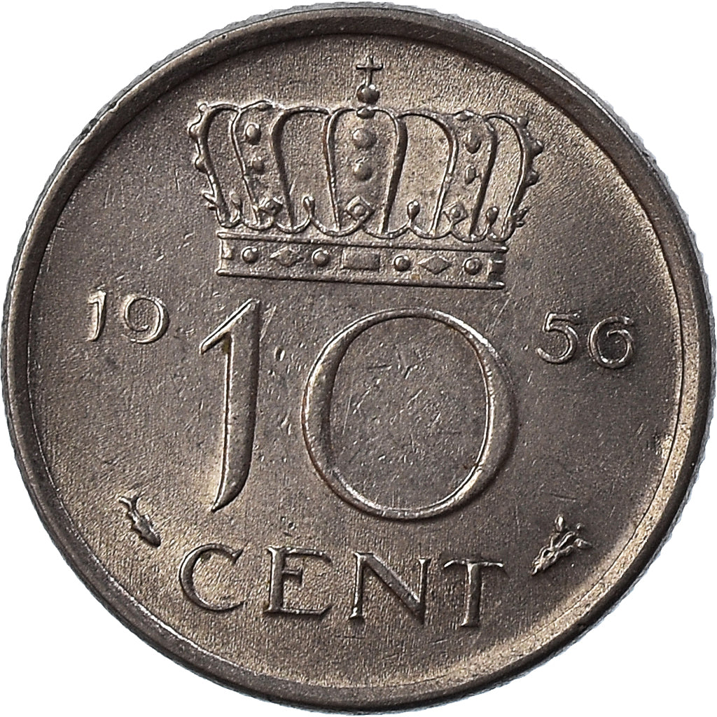 Münze, Niederlande, 10 Cents, 1956