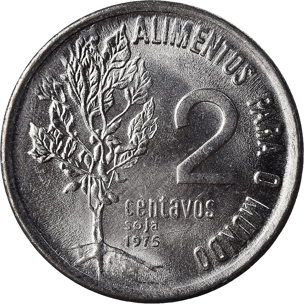 Coin, Brazil, 2 Centavos, 1975