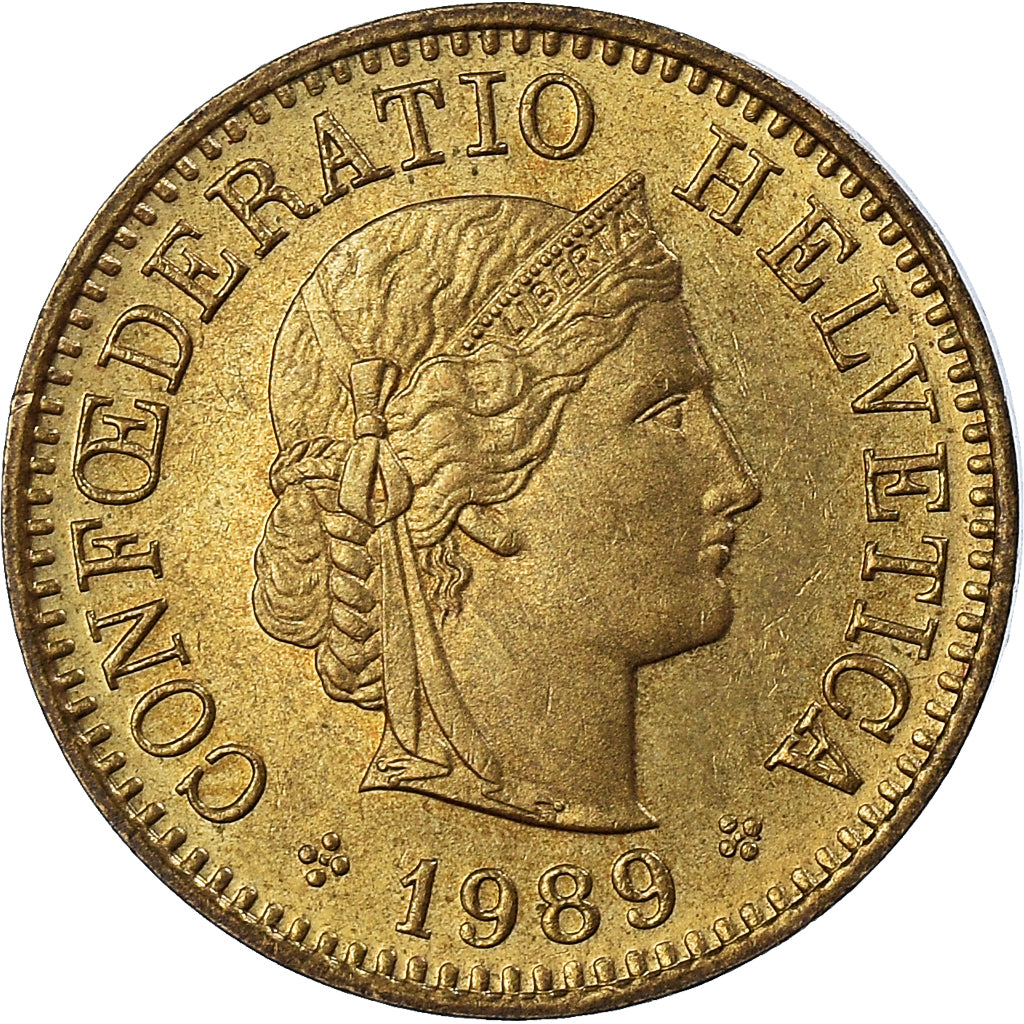 Moneta, Szwajcaria, 5 Rappen, 1989