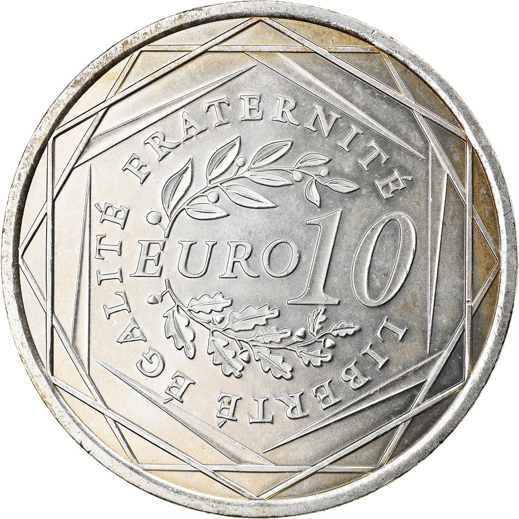 France, Semeuse, 10 Euro, 2009, BU, MS(63), Silver, Gadoury:EU337, KM:1580