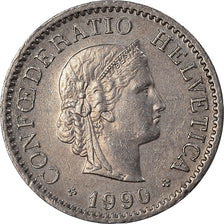 Munten, Zwitserland, 20 Rappen, 1990